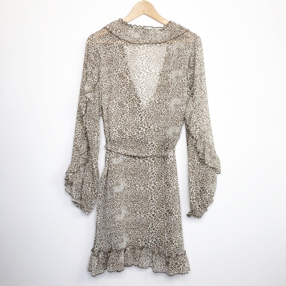 Anthropologie Ranna Gill ruffled leopard print dress - Picture 3 of 12